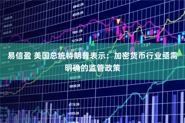 易信盈 美国总统特朗普表示：加密货币行业亟需明确的监管政策