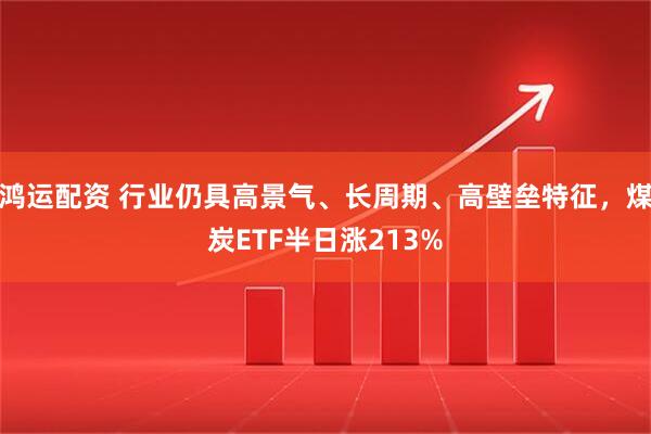 鸿运配资 行业仍具高景气、长周期、高壁垒特征，煤炭ETF半日涨213%