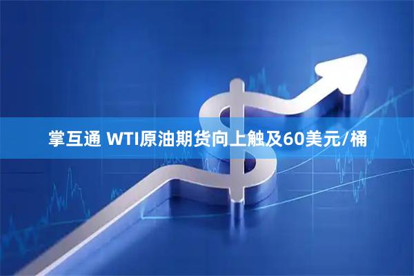 掌互通 WTI原油期货向上触及60美元/桶