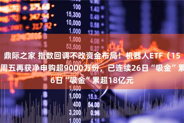 鼎际之家 指数回调不改资金布局！机器人ETF（159770）上周五再获净申购超9000万份，已连续26日“吸金”累超18亿元