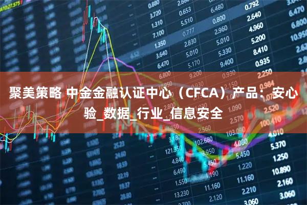 聚美策略 中金金融认证中心（CFCA）产品：安心验_数据_行业_信息安全